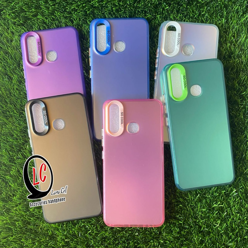 SOFT CASE IMD HYBRID VIVO Y19 COLOUR PLATE HOLOGRAM POLOS FULL COVER