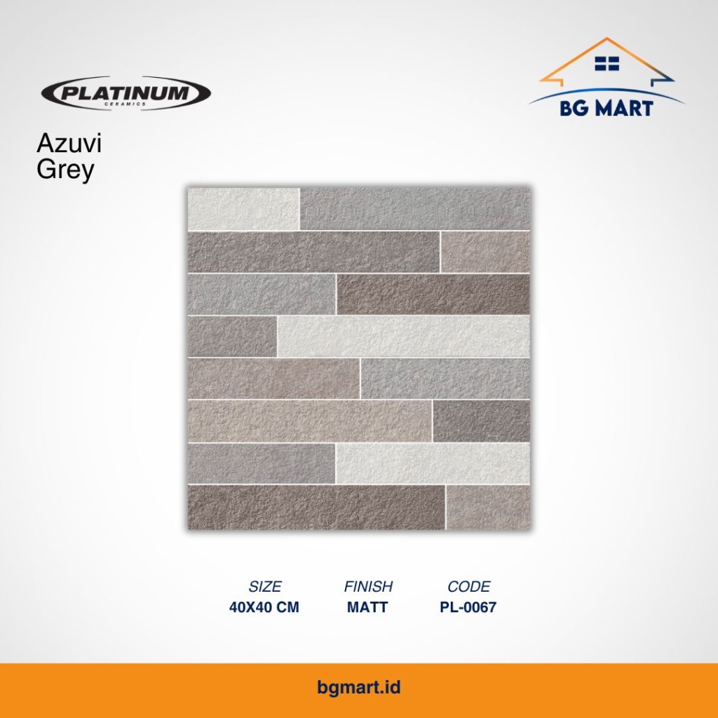 PLATINUM Keramik Lantai 40x40 Azuvi Grey KW A