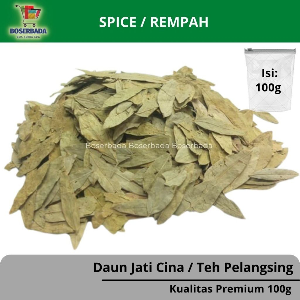 

100 gr | Daun Jati Cina I Teh Pelangsing Herbal | Premium