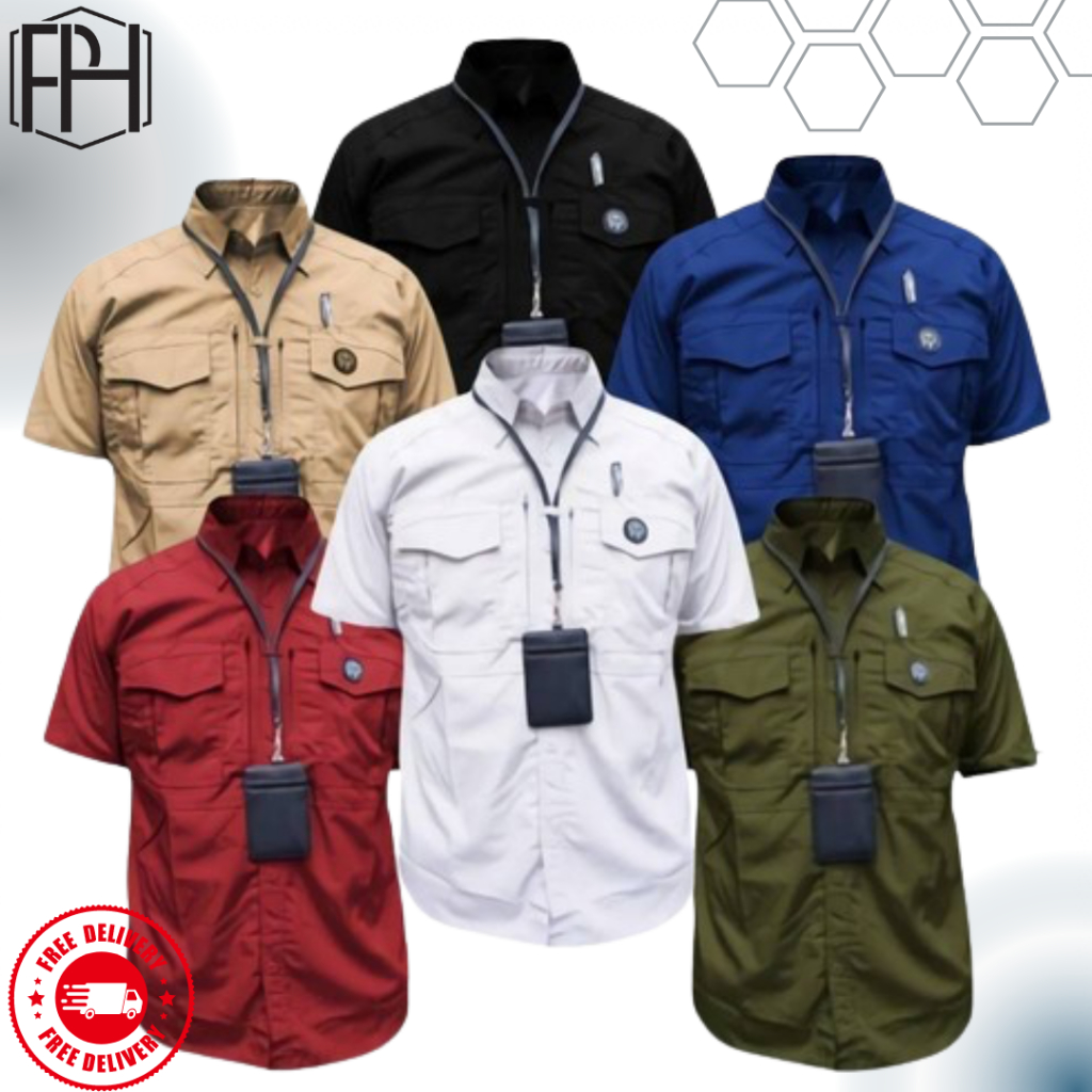 Size jumbo Kemeja Tactical Kengan Pendek