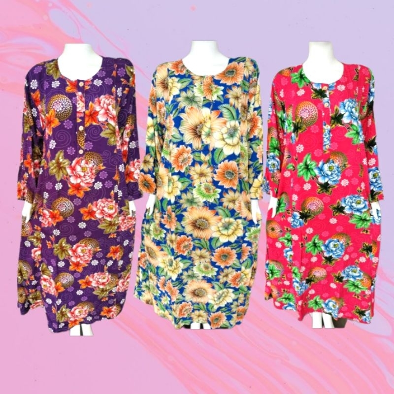 Kencana Ungu Longdress abaya Label biru LD 130 lengan panjang model mayung