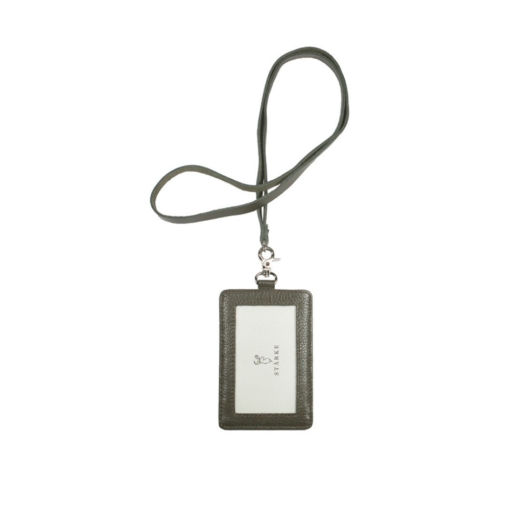 

Lanyard ID Card Holder Kulit Asli STARKE Leather Hustle Hog Olive Tekstur