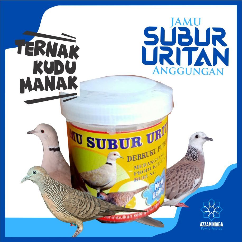 Jamu Subur Uritan Untuk Burung Anggungan Isi 65 tablet.
