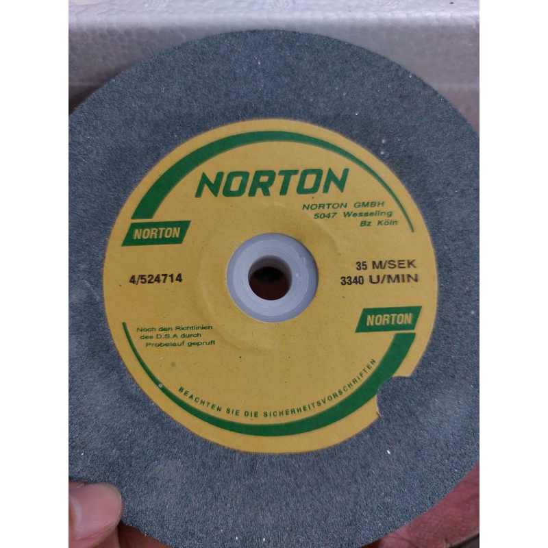 Batu Gerinda/ Mata Gerinda Duduk Norton 6in x 1 in Batu Asah Batu Permata 6" norton/ Batu Gerinda Du