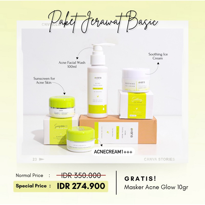PAKET JERAWAT BASIC  EVANA BEAUTY CARE
