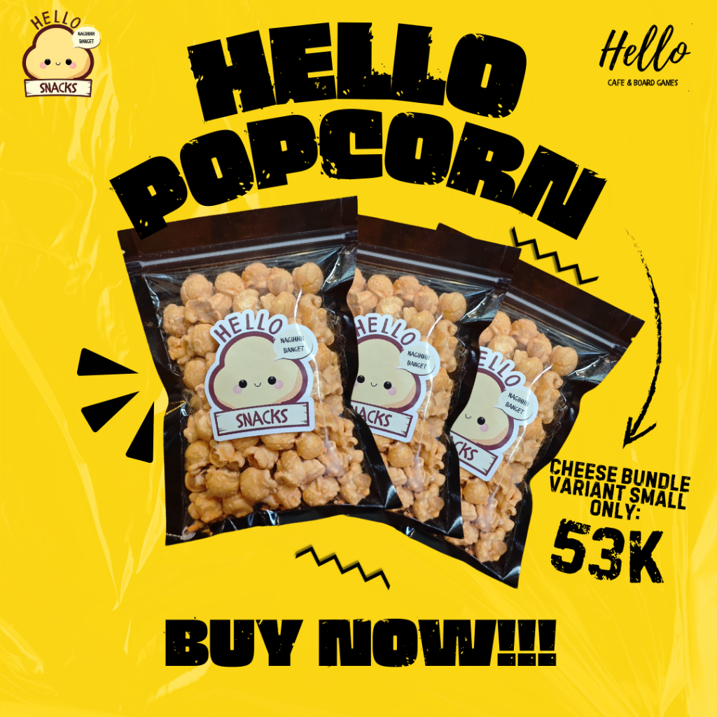 

(Trio Cheese) Cheese Popcorn Hello! Bundle - Pouch Small