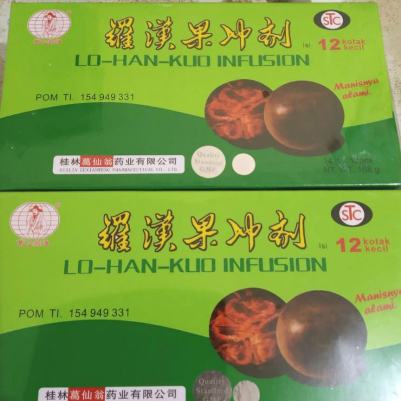 

lo han kuo infusion manisnya alami isi 12 kotak kecil stc obat panas dalam lo-han-kuo infusion