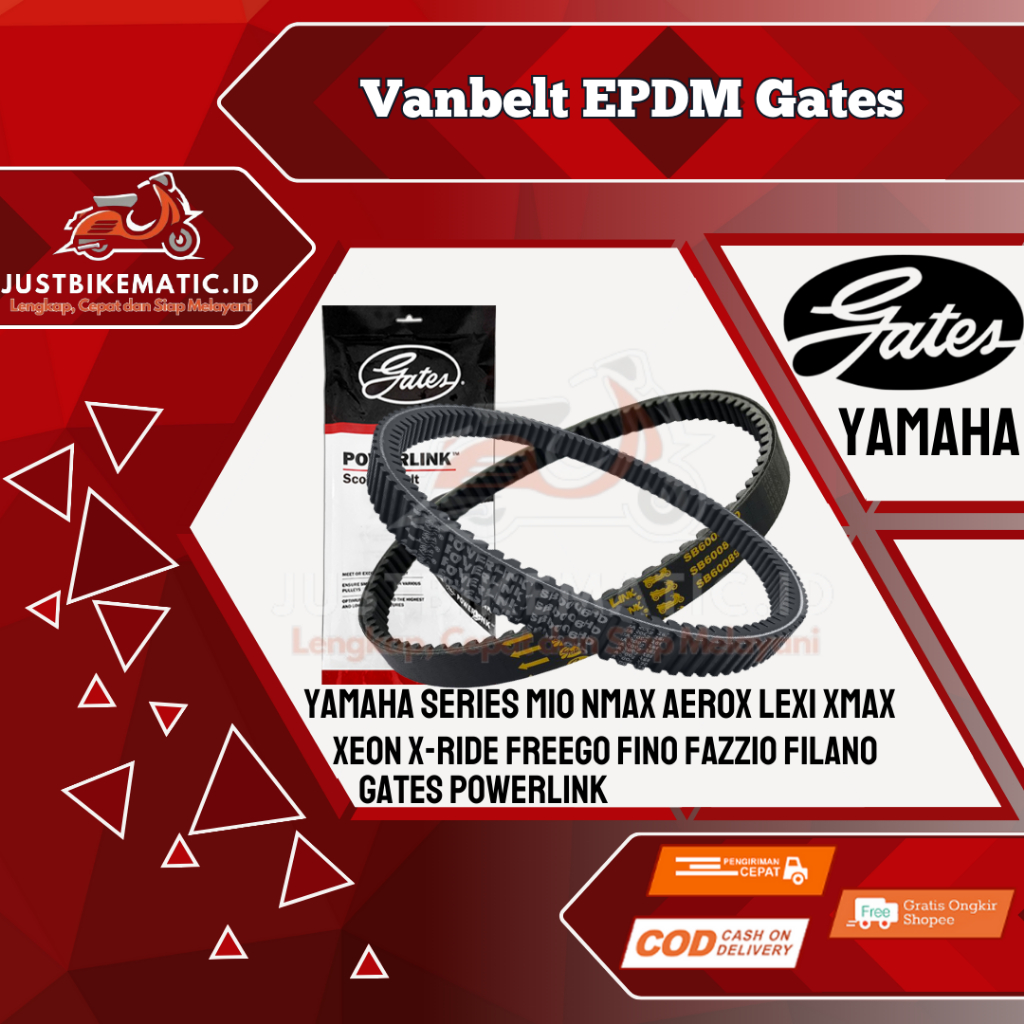 Vanbelt V Belt Van Belt Fanbelt Mio Sporty Smile J M3 S Z Soul GT Fino Nouvo X Ride FreeGo Xeon Fazz