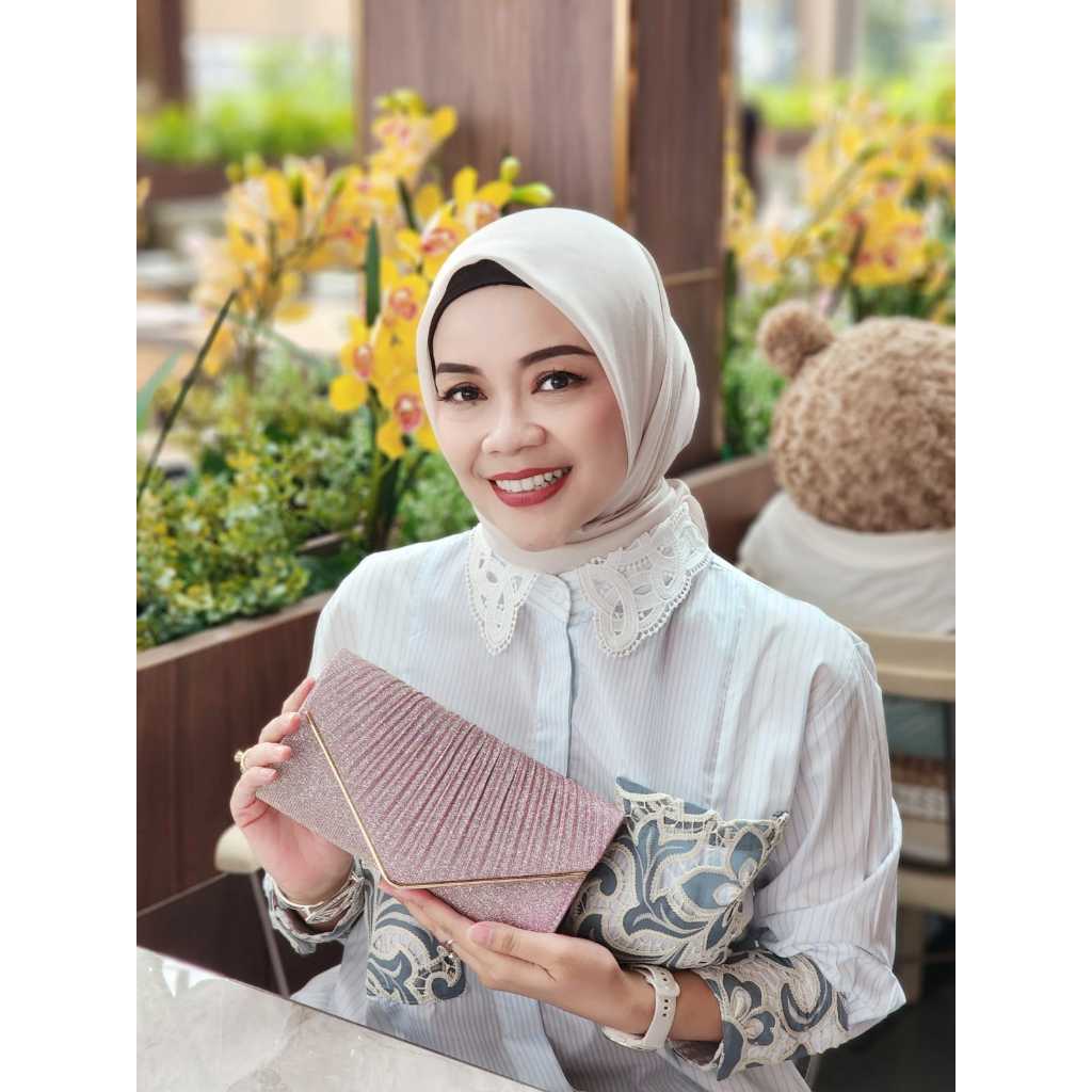 Tas Genggam Wanita Simple Cewek Keren Kekinian Terbaru Pouch Tas Tangan Rekomended Berkualitas Jinji