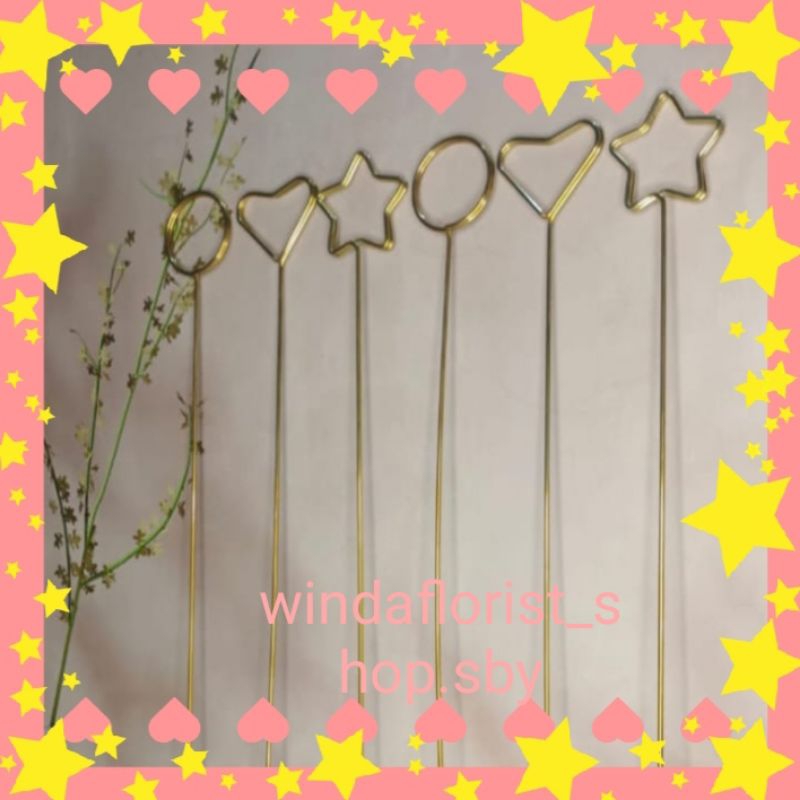 

Card stick (ECER) card holder bahan gold metal besi