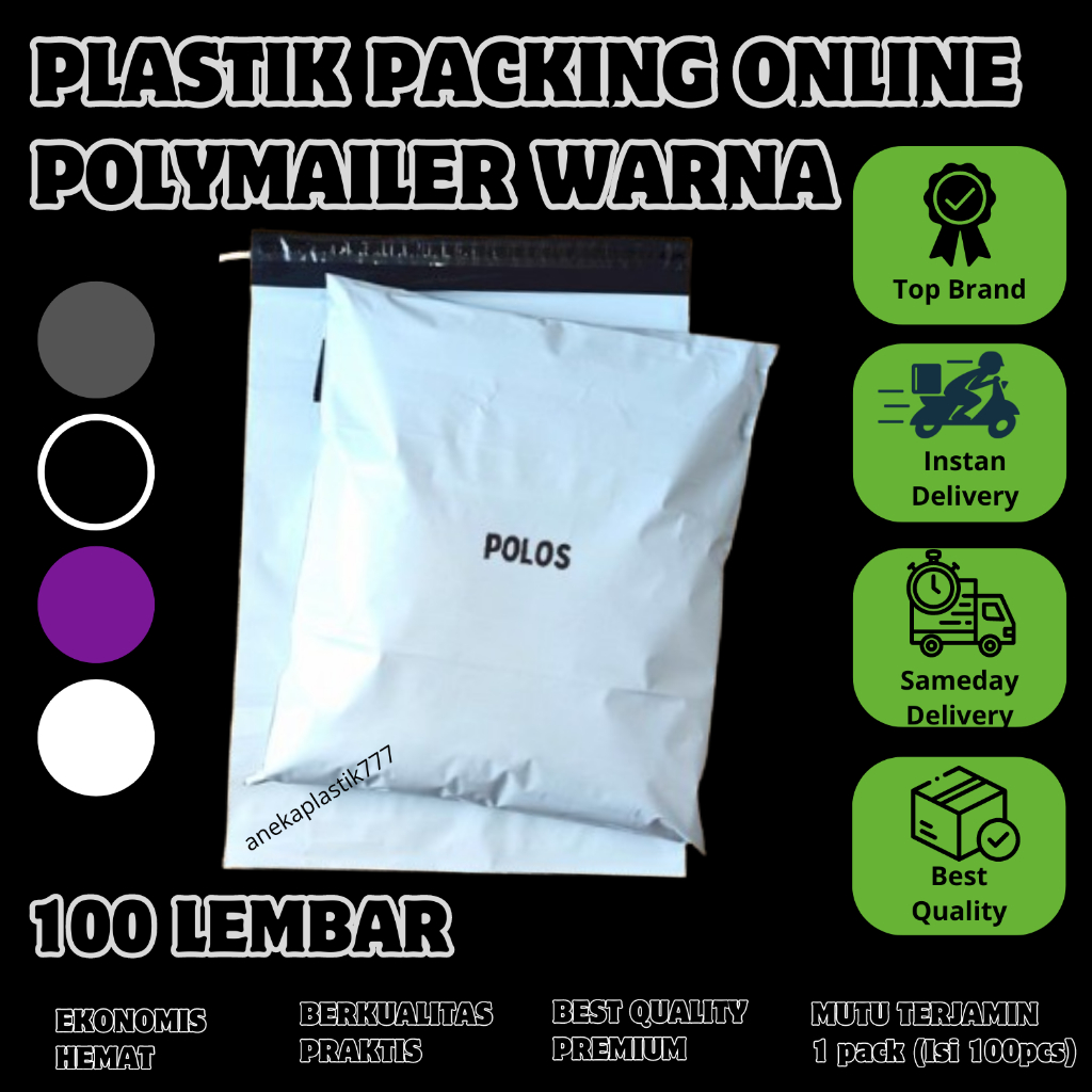 

TERMURAH 20x30cm POLYMAILER packing bag plastik online shop olshop