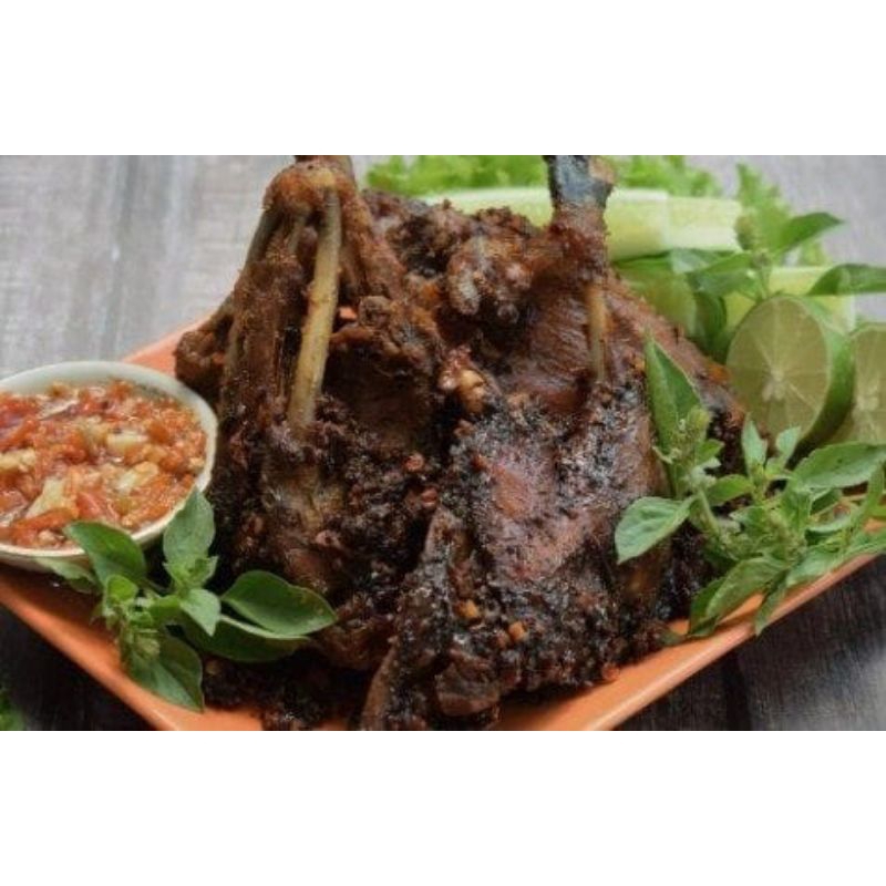 

Frozen bebek madura bumbu hitam 1000gram-1100gram free sambal dower