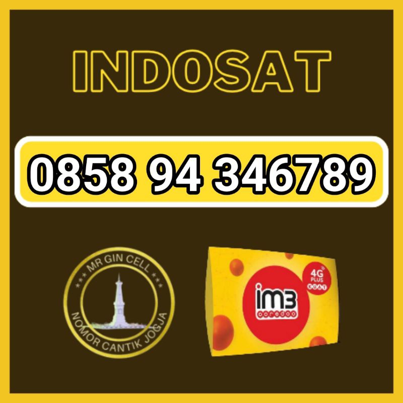 Nomor cantik indosat im3 prabayar rapi urut naik 346789