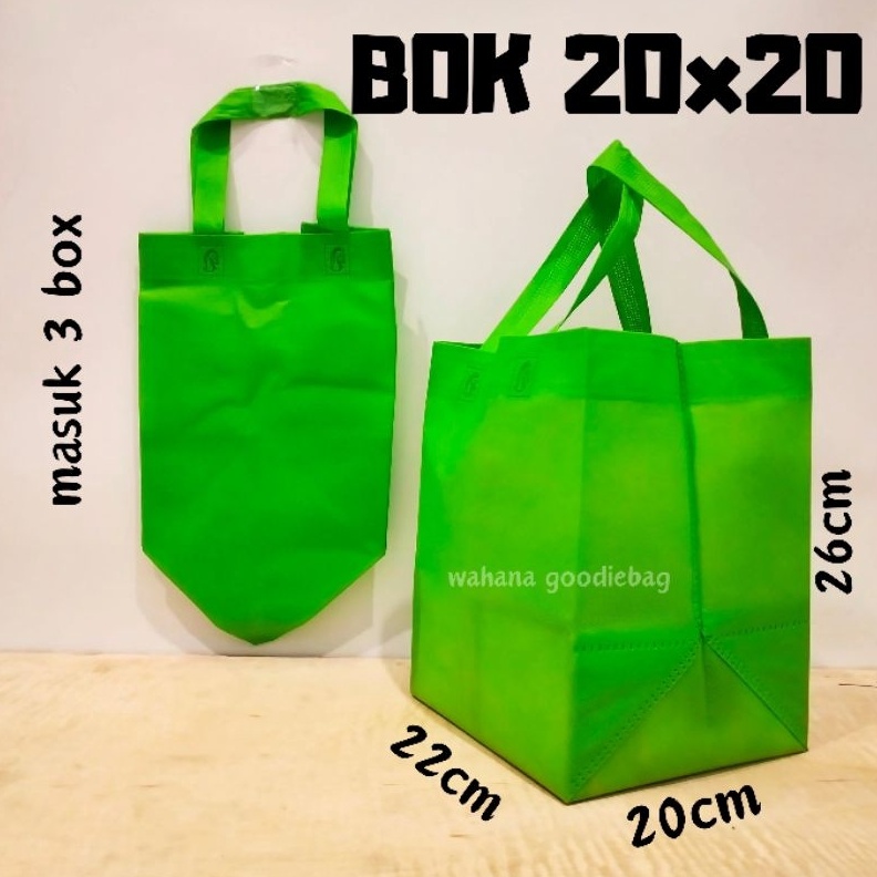 

Lusinan1 sln Goodie Bag Box 2x2 Tas Spundbond Bog Beg 7 Gsm