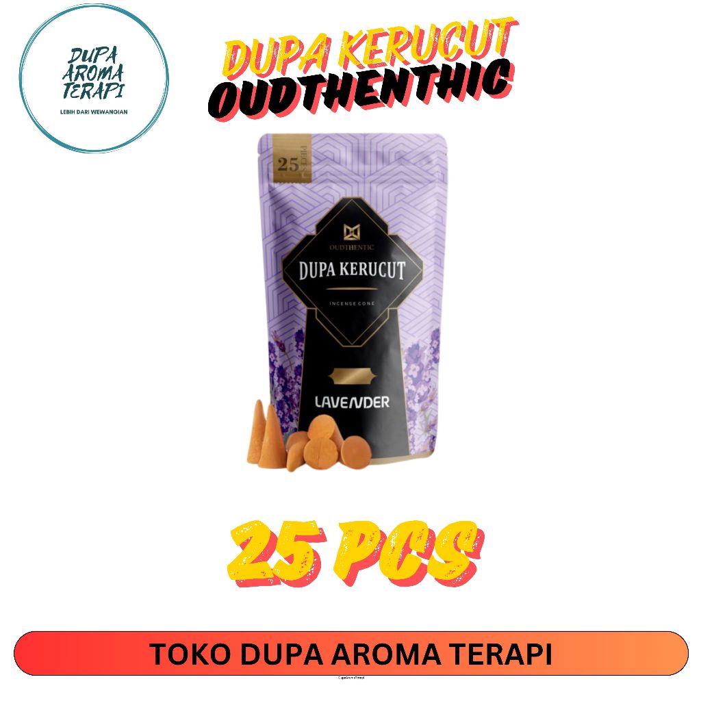 Dupa Kerucut Asap Atas Lavender isi 25 Pcs Bukhur Dupa Aroma Terapi Made By OudhThentic