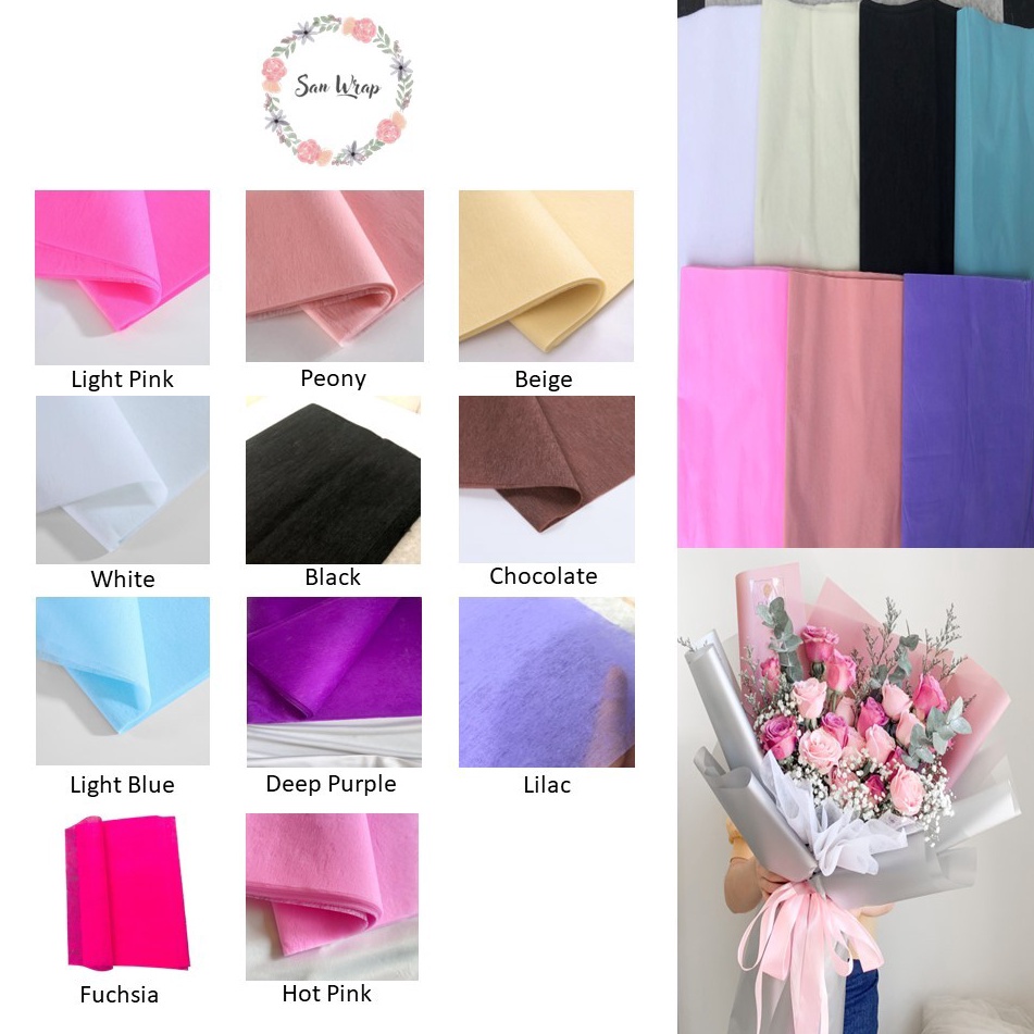 

2 Lembar Kes Tissue Buket Bunga Tissue Paper Craft Wrag Flst Supply Korea