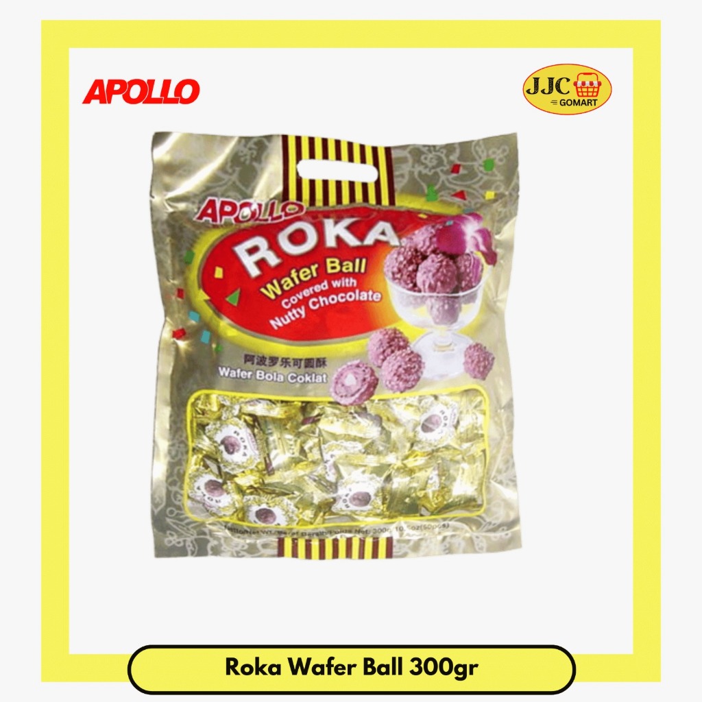 

Apollo Roka Wafer Ball Chocolate Cokelat isi 50 pcs / biji ( 1070g ) Promo