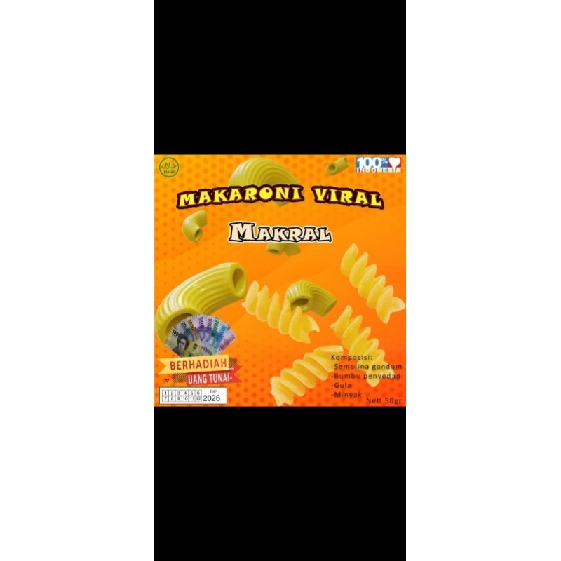 

makaroni millenial berhadiah uang tunai/emas