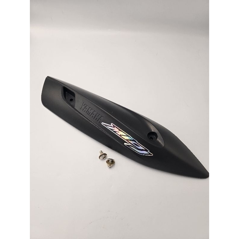 Cover Knalpot Yamaha Mio J Plus Stiker Hologram Dan Baut - Pelindung Knalpot Yamaha Mio J - Tameng K