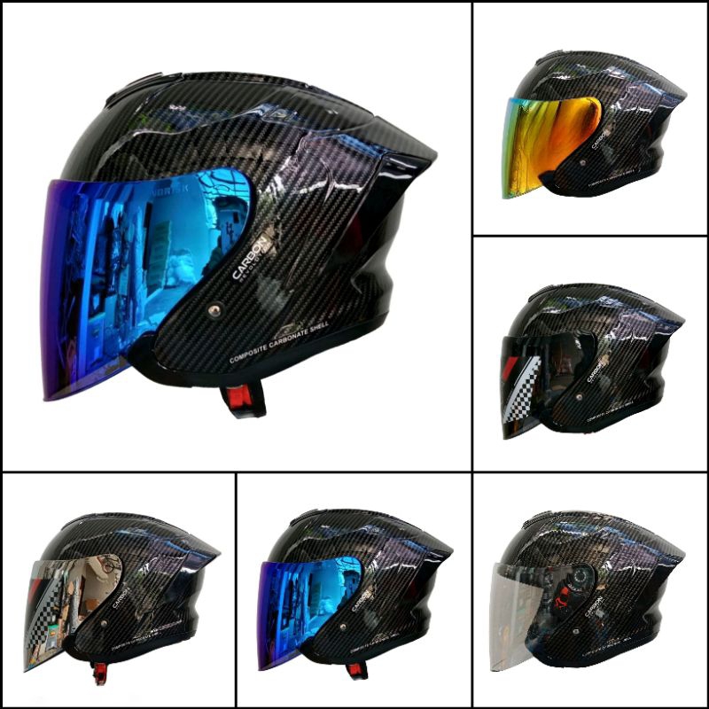HELM JS CARBON PAKET GANTENG