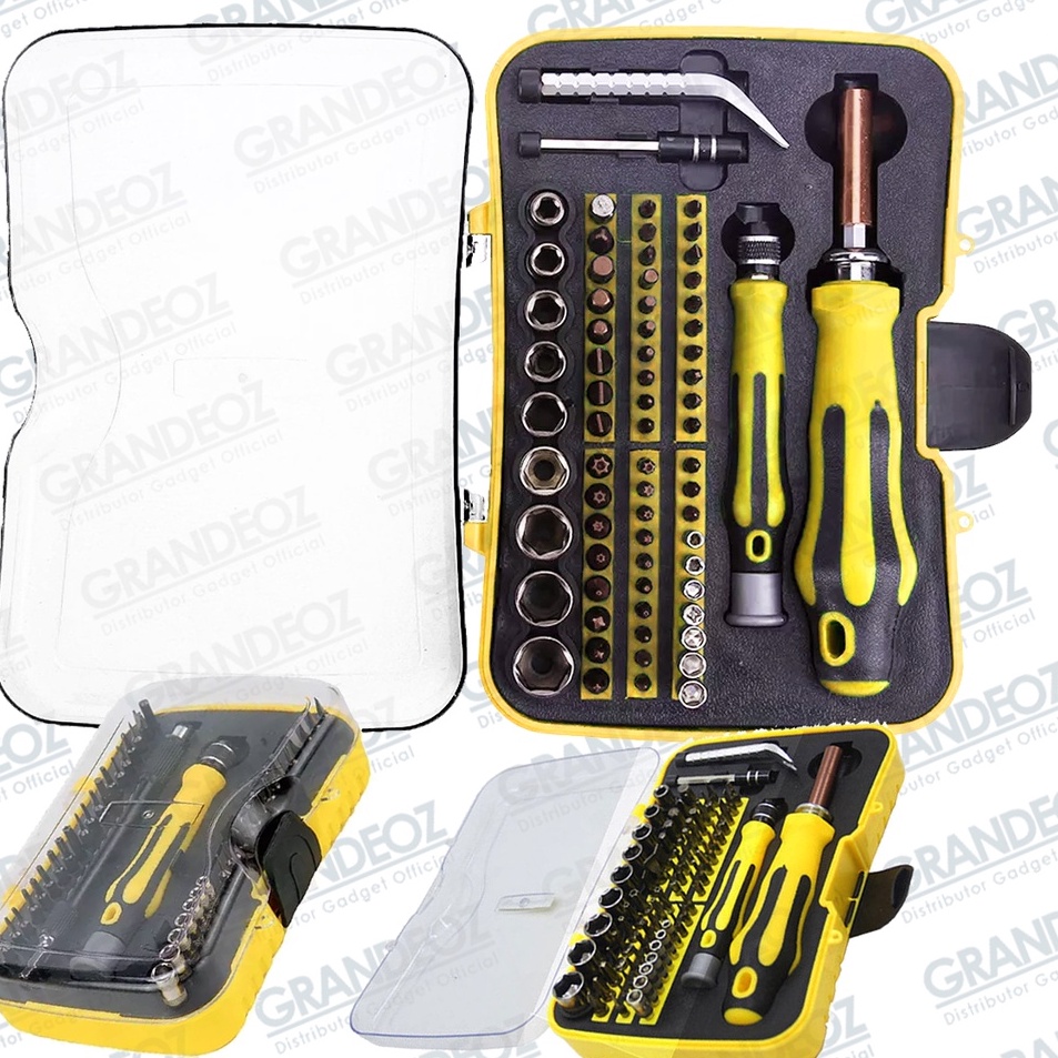 Model Update  7 IN 1 OBENG SET REPARASI MAGNET 45 IN 1 Magnetic TORX Screwdriver Handphone Elektroni