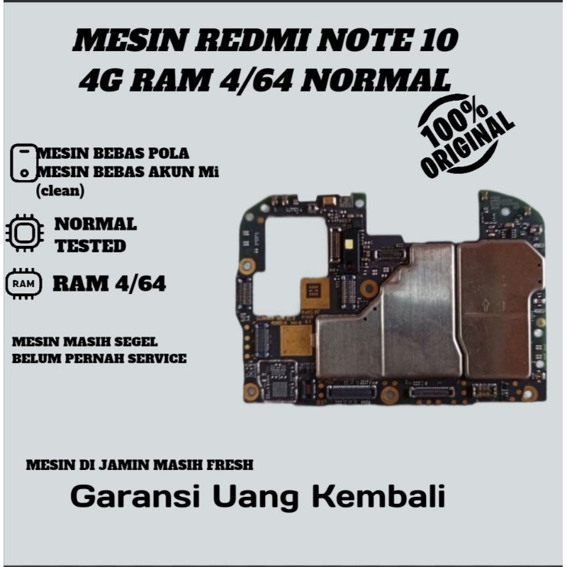 MESIN REDMI NOTE 10 4g 4/64 NORMAL TINGGAL PAKAI