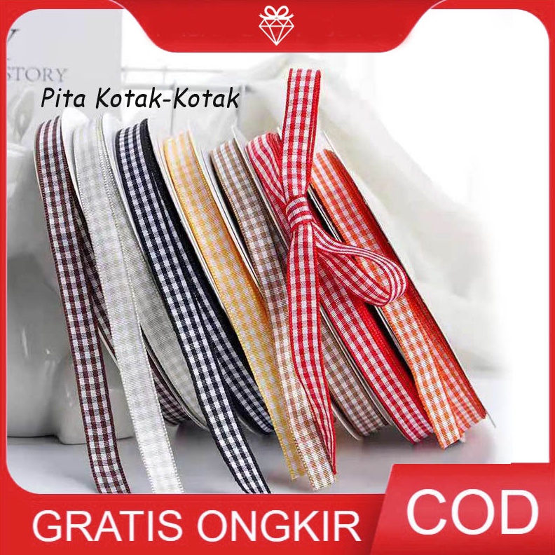 

1ROLL Pita KotakKotak 1cm Rion Square Pita Kado PS6