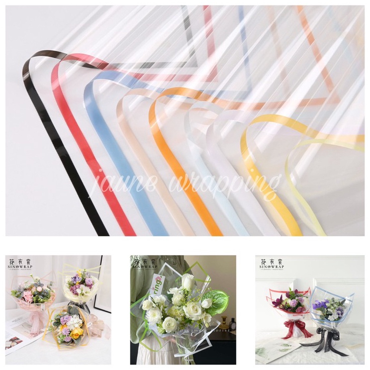 

Super Meriah 1PAK2LEMBAR JFA Kertas Buket Bunga Bening List Flower Wrapping Paper Cellophane