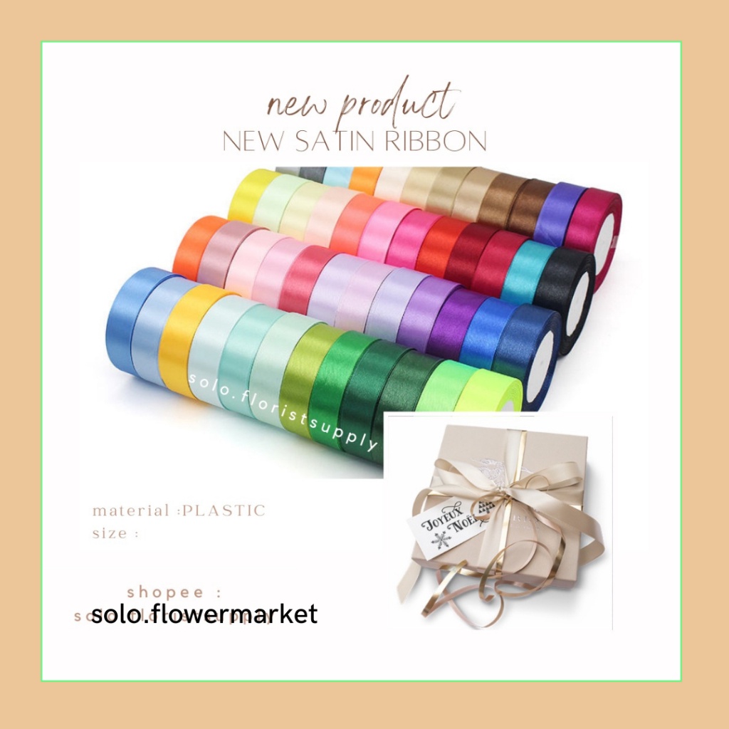 

TERLENGKAP 1ROLL NEW SATIN RION BANDANA PITA HAMPERS PITA GROSSGRAIN PITA SATIN RUFFLE KOREA PITA GELOMBANG PITA SATIN SEDANG LEBAR 25CM ECER PER METER PITA KADO GIFT BOUQUET BUNGA DEKORASI