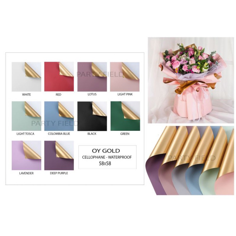 

1PAK2PCS OYGOLD kes bunga flower wrapg paper