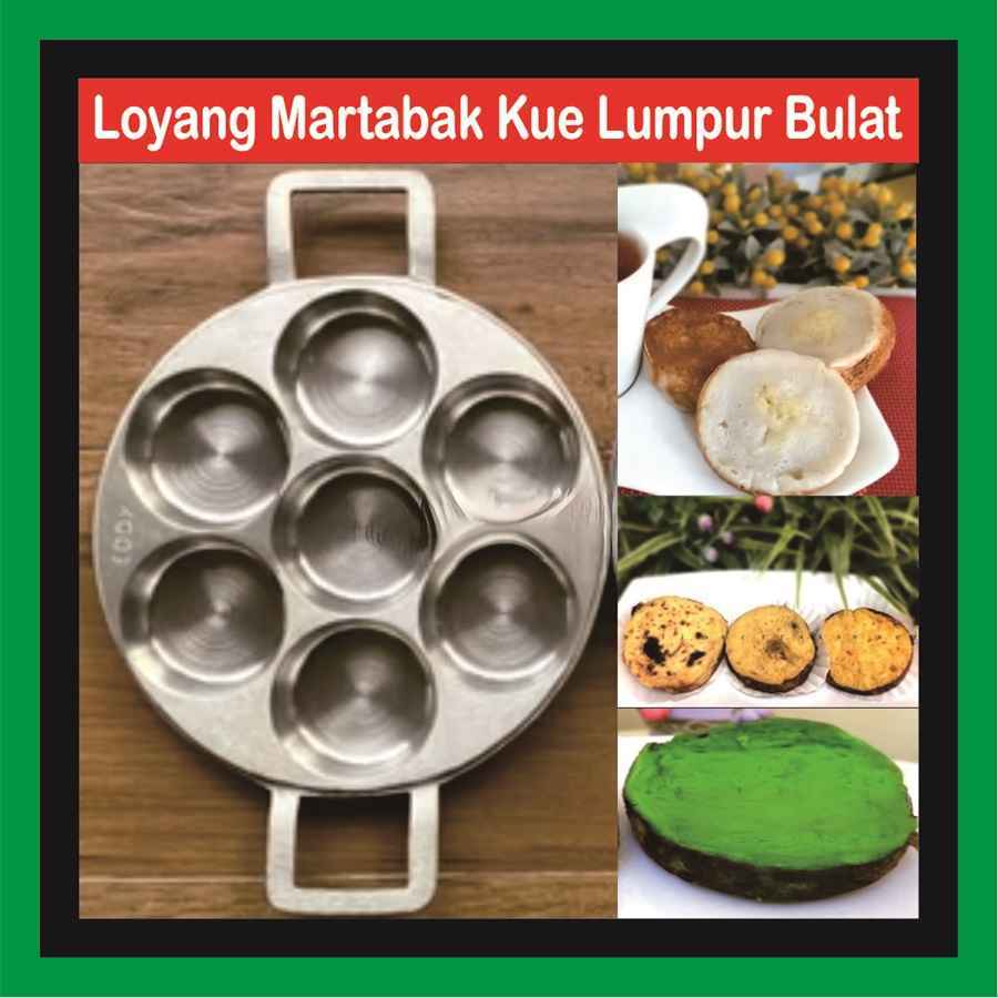 Loyang Martabak Telor Mini Manis 7 Lubang Cetakan Kue Lumpur Kue Apem Mangkok Panggang Anti Lengket