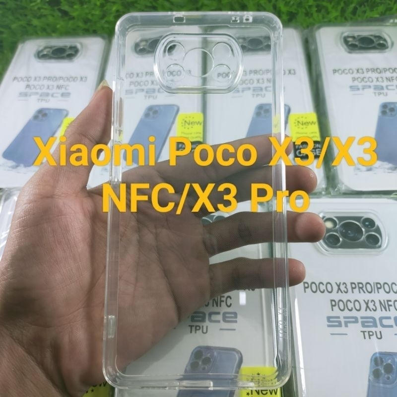Case Space TPU Poco X3/X3 Pro Camera Protection Soft Case Transparan