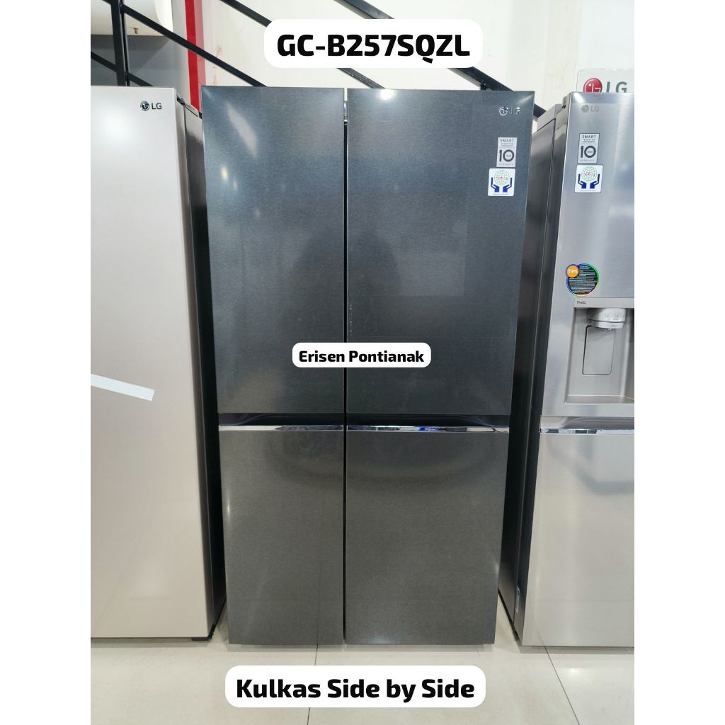 Kulkas Side by Side LG GC-B257SQZL - Kapasitas 694 Liter, Ultra Sleek Door