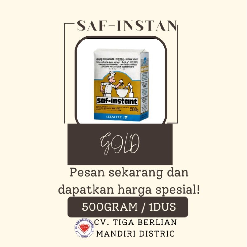 

SAF-INSTAN GOLD 500GRAM / 20PCS / 1DUS