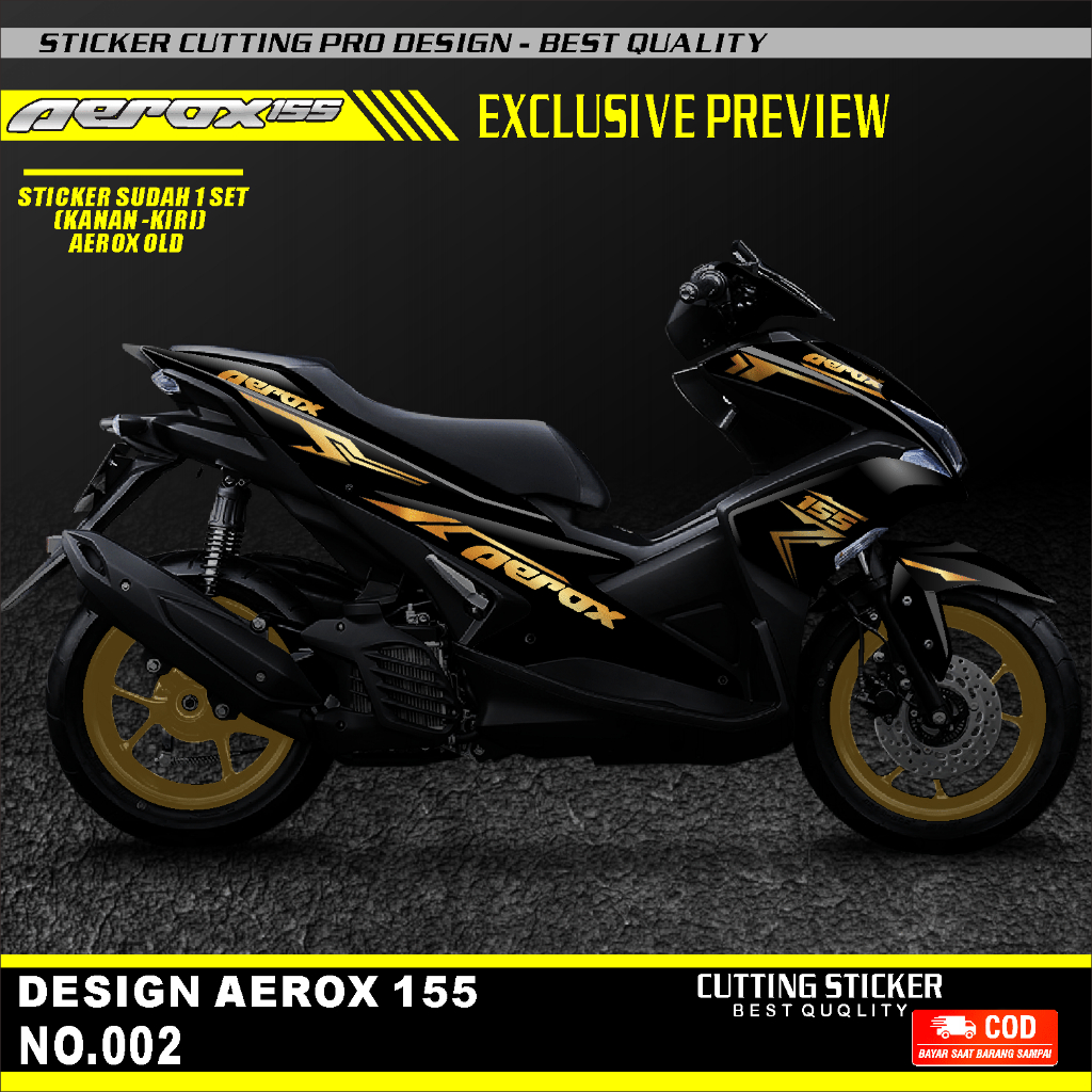 Cutting Sticker Striping Aerox Old 155 NVX Striping Variasi Aerox Old Stiker Aerox Lama Striping Nvx
