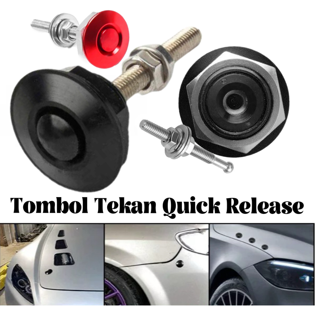 30mm Bumper Clip Mobil Hood Lock Clip Car Tombol Tekan Quick Release Push Button Jepitan Body Mobil 