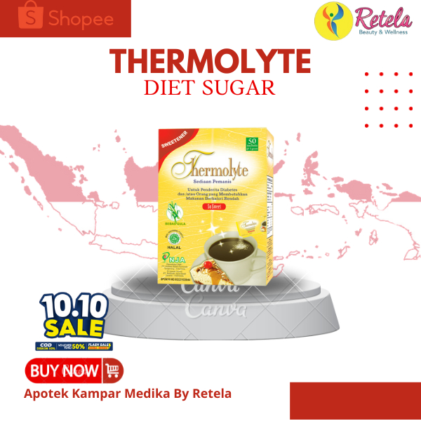 

THERMOLYTE DIET SUGAR 1 BOX ISI 50 SACHET