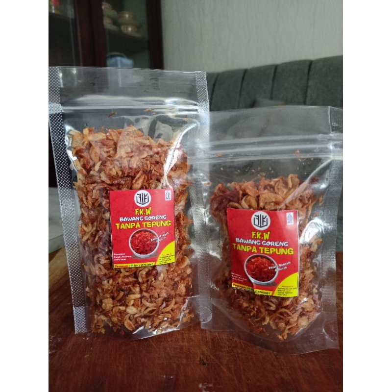 

Bawang Merah Goreng TANPA TEPUNG / bawang Kemasan Pouch / Brambang Goreng Brebes