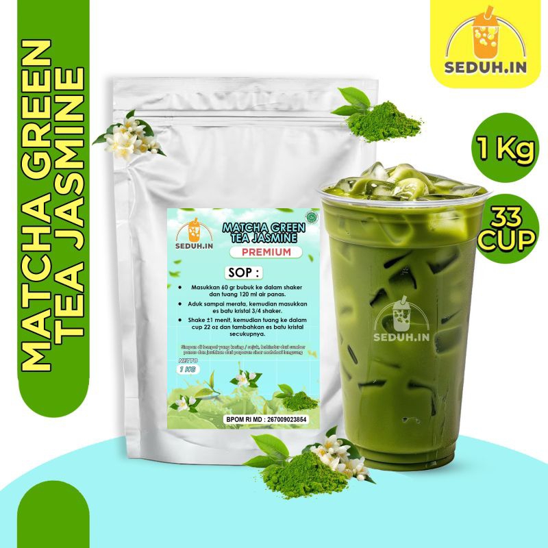 

MATCHA GREEN TEA JASMINE 1KG/BUBUK MINUMAN