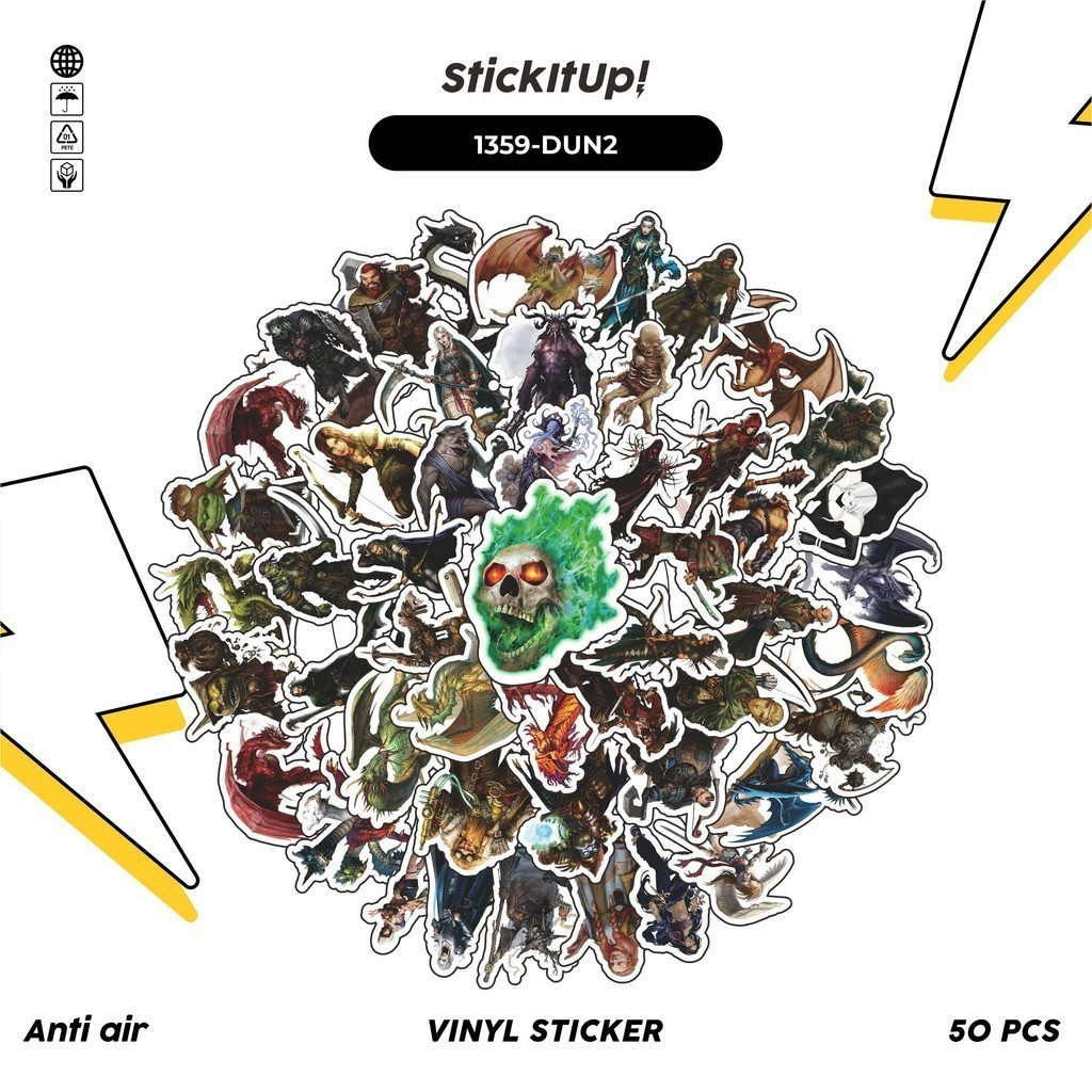 

COD✨ 100 Pcs Stiker Dungeon And Dragons Seri 2 Lucu Anti Air Untuk Dekorasi Notebook Sepeda Skateboard Handphone DIY