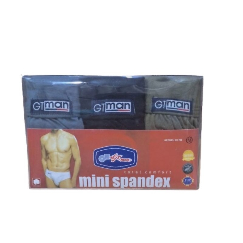 (3Pcs)CD GT Man Mini Spandex Pria/Celana Dalam Pria GT Man Mini Spandex/Pakaian Dalam Pria GT Man