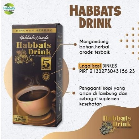 

Habbats Drink 5 in 1 Minuman Serbuk Habbatussauda isi 10 sachet