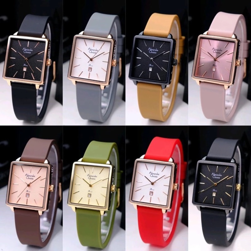 JAM TANGAN WANITA ALEXANDRE CHRISTIE Rubber AC2810 AC 2810