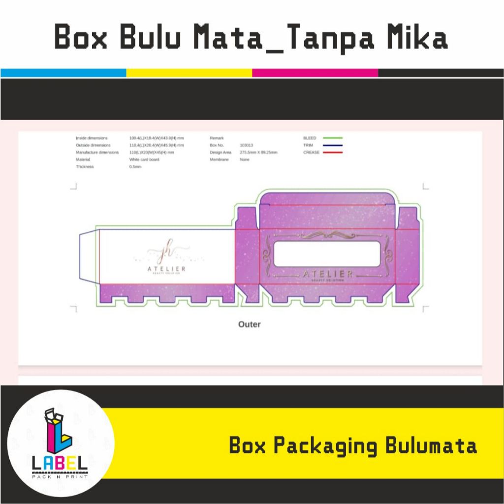 

Dus kemasan / Box Bulu Mata (Tanpa Mika) Custom Desain Fullprint