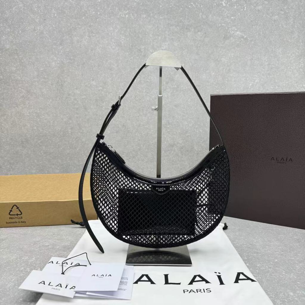 Top original Alaia half moon fishing net bag handbag