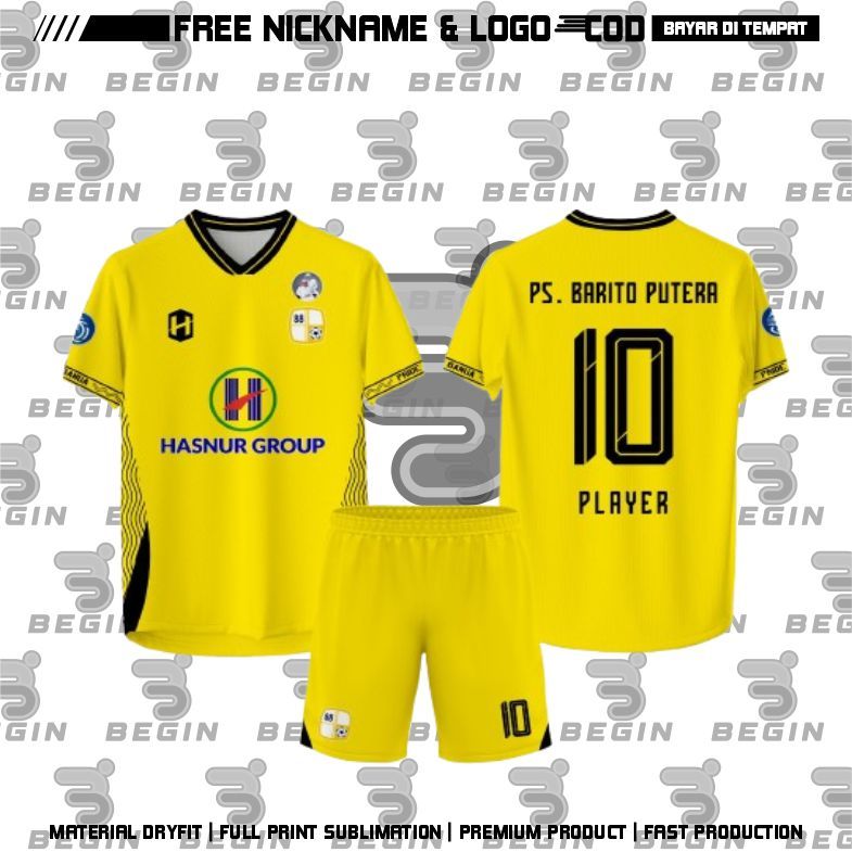 Jersey Barito Putera Home Liga 1 2025 -2025 Gratis Pasang Nama & No Punggung Full Printing