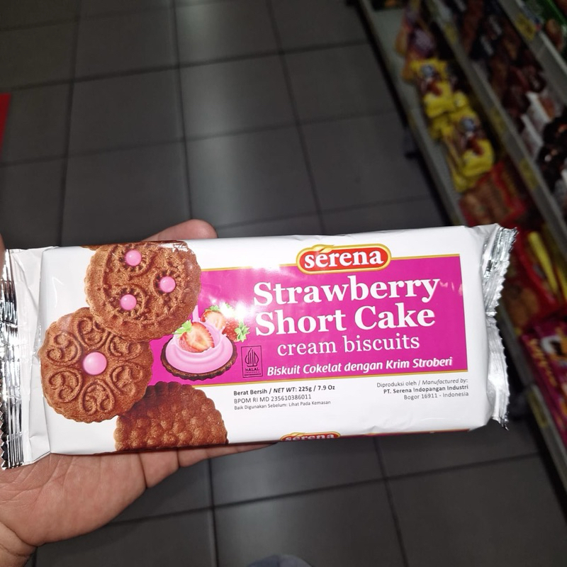 

SERENA Strawberry SHORT CAKE cream biscuits 225gr