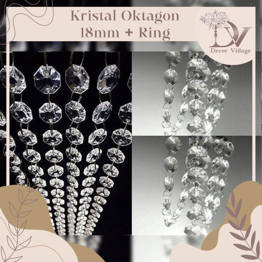 Kristal Oktagon 18mm + ring