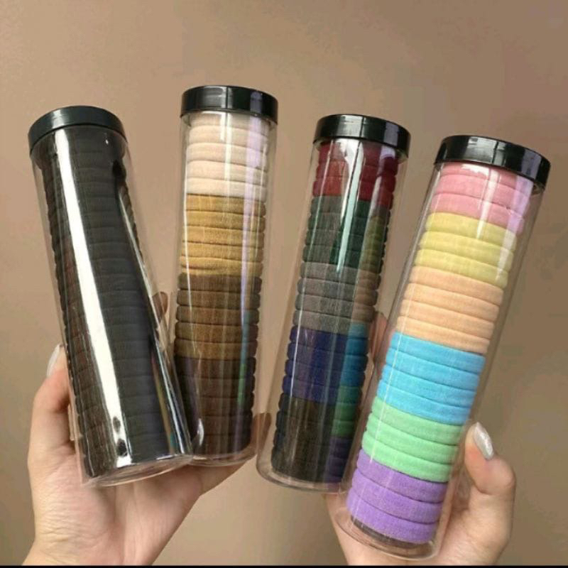 

KARET TABUNG 20PC POLOS karet 20pc dapat tabung warna warni READY STCOK