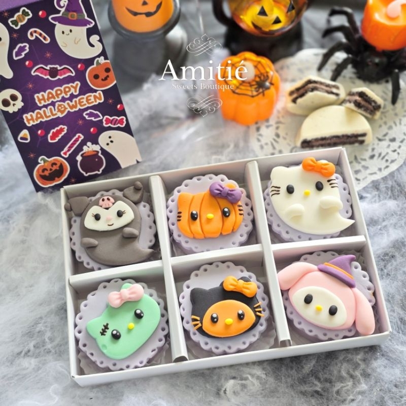 

Coklat Oreo Halloween Sanrio - 1 Box isi 6 / Coklat Karakter / Halloween Chocolate / Hadiah Ulang Tahun